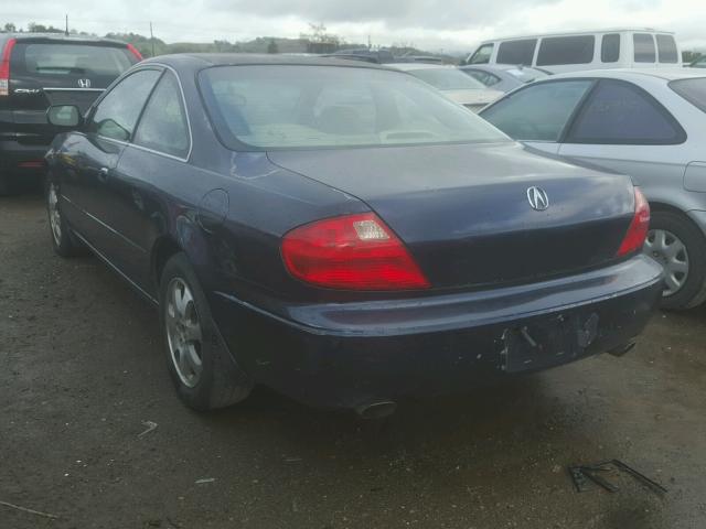 19UYA42441A018957 - 2001 ACURA 3.2CL BLUE photo 3