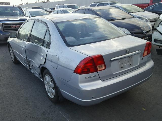 2HGES26702H504807 - 2002 HONDA CIVIC EX ვერცხლისფერი ფოტო 3