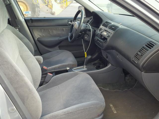 2HGES26702H504807 - 2002 HONDA CIVIC EX ვერცხლისფერი ფოტო 5