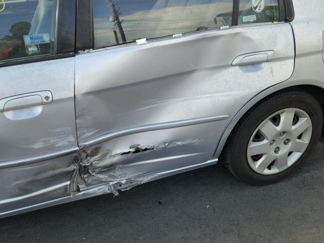 2HGES26702H504807 - 2002 HONDA CIVIC EX ვერცხლისფერი ფოტო 9