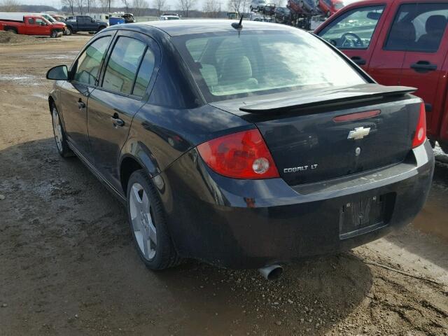 1G1AT58H697168774 - 2009 CHEVROLET COBALT LT BLACK photo 3