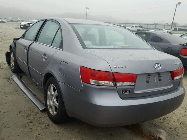 5NPEU46C06H140368 - 2006 HYUNDAI SONATA GLS GRAY photo 3