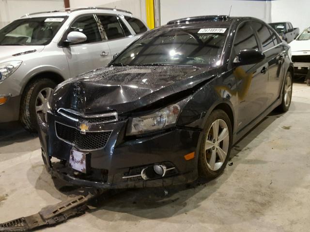 1G1PE5SB1E7259132 - 2014 CHEVROLET CRUZE LT BLACK photo 2