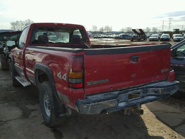 1GTHK24U65E175207 - 2005 GMC SIERRA K25 RED photo 3