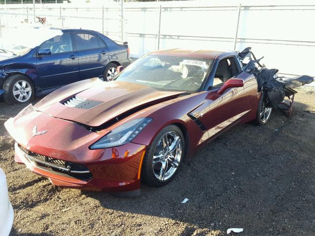 1G1YF2D70G5118432 - 2016 CHEVROLET CORVETTE S BURGUNDY photo 2