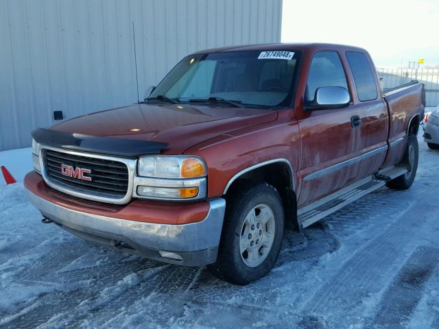 1GTEK19V11E267561 - 2001 GMC NEW SIERRA RED photo 2