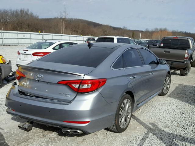 5NPE34AB0FH113222 - 2015 HYUNDAI SONATA SPO GRAY photo 4