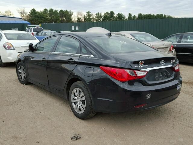 5NPEB4AC4CH426099 - 2012 HYUNDAI SONATA GLS BLACK photo 3