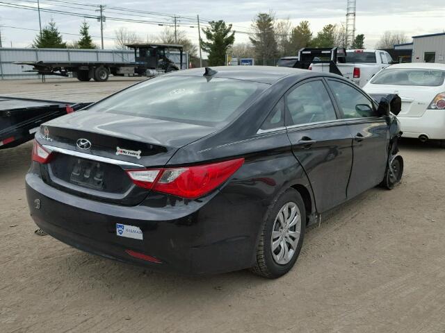 5NPEB4AC4CH426099 - 2012 HYUNDAI SONATA GLS BLACK photo 4