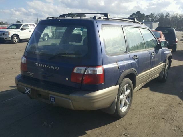 JF1SF65511H732757 - 2001 SUBARU FORESTER S BLUE photo 4