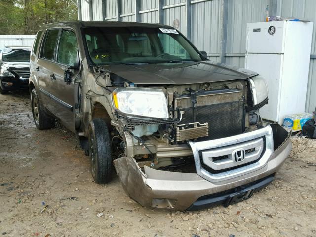 5FNYF3H20BB013506 - 2011 HONDA PILOT LX GOLD photo 1