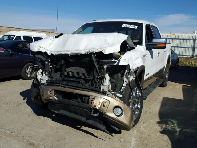 1FTFW1ET5EKD61012 - 2014 FORD F150 SUPER WHITE photo 2