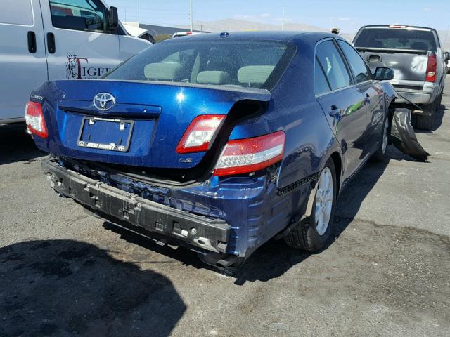 4T1BF3EK5BU650212 - 2011 TOYOTA CAMRY BASE BLUE photo 4