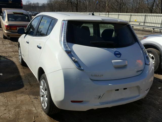 1N4AZ0CP3DC414452 - 2013 NISSAN LEAF S WHITE photo 3