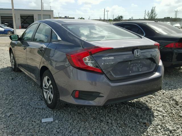 19XFC2F5XGE087942 - 2016 HONDA CIVIC LX GRAY photo 3