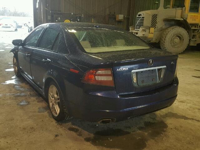 19UUA66227A042539 - 2007 ACURA TL BLUE photo 3