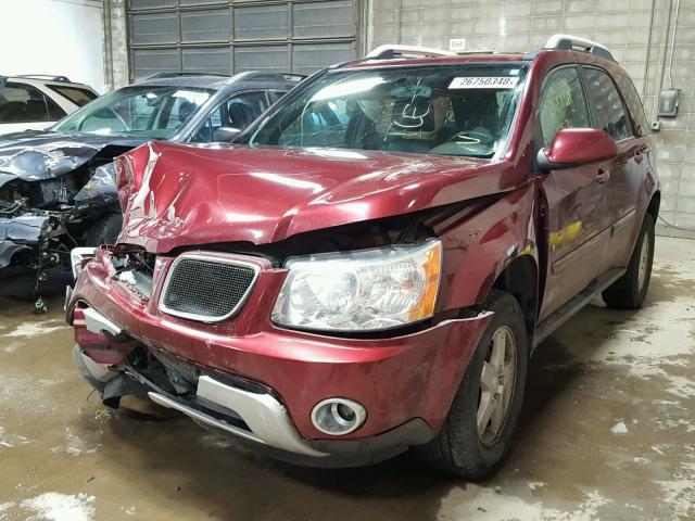 2CKDL43F896236876 - 2009 PONTIAC TORRENT BURGUNDY photo 2