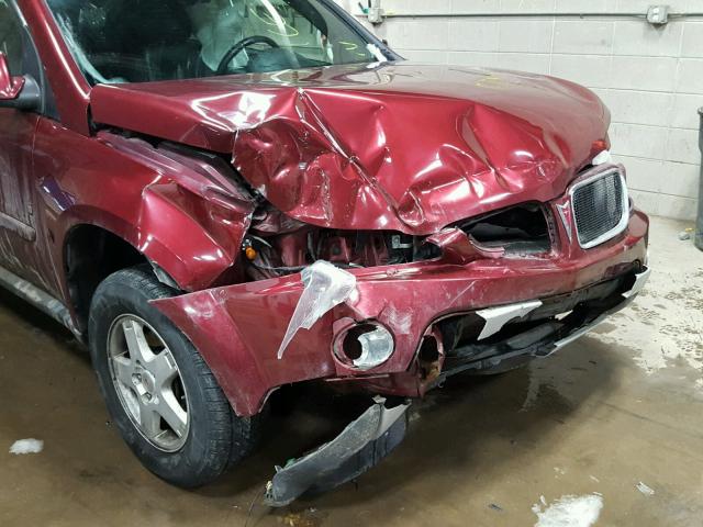 2CKDL43F896236876 - 2009 PONTIAC TORRENT BURGUNDY photo 9