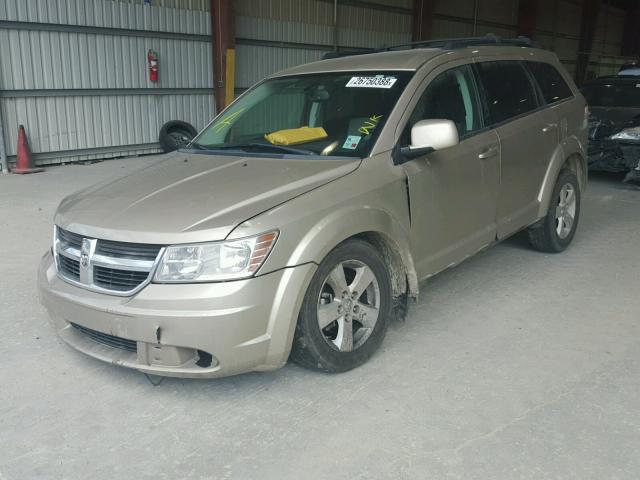 3D4GG57V69T503544 - 2009 DODGE JOURNEY SX TAN photo 2