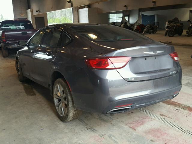 1C3CCCBB5FN681924 - 2015 CHRYSLER 200 S GRAY photo 3