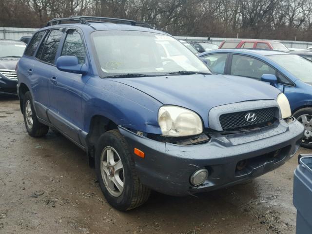 KM8SC73D52U204646 - 2002 HYUNDAI SANTA FE G BLUE photo 1