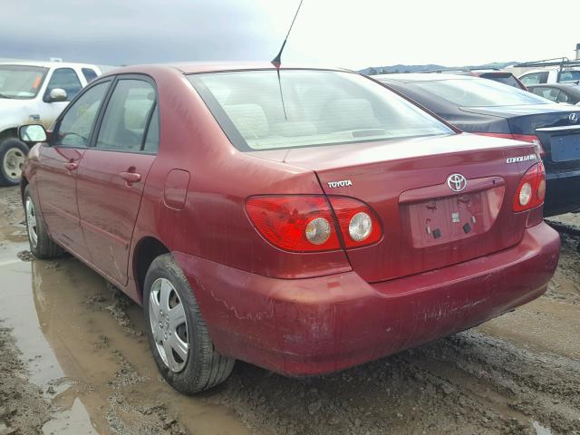 1NXBR32E55Z375807 - 2005 TOYOTA COROLLA CE RED photo 3