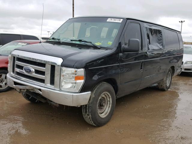 1FBSS3BLXDDB34304 - 2013 FORD ECONOLINE BLACK photo 2