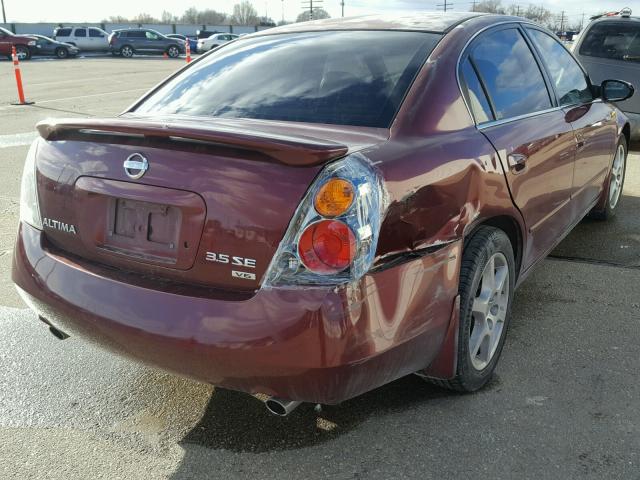 1N4BL11E22C288613 - 2002 NISSAN ALTIMA SE MAROON photo 4