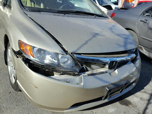 1HGFA16578L089495 - 2008 HONDA CIVIC LX GOLD photo 9