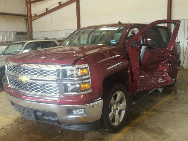 3GCPCREC1EG532812 - 2014 CHEVROLET SILVERADO BURGUNDY photo 2