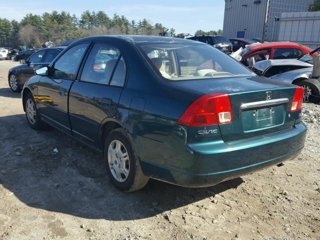 2HGES16122H536809 - 2002 HONDA CIVIC DX GREEN photo 3