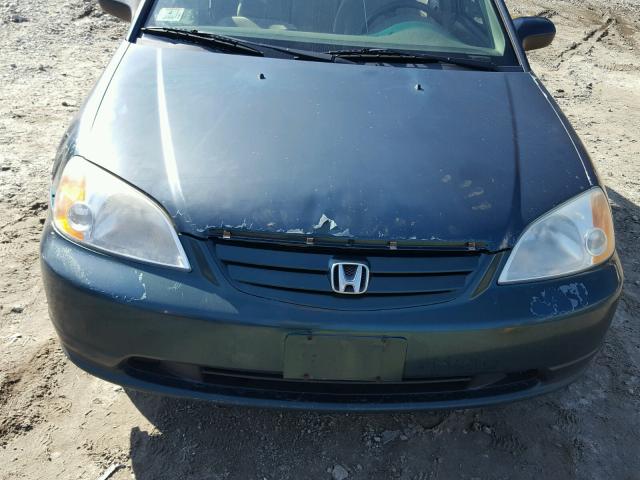 2HGES16122H536809 - 2002 HONDA CIVIC DX GREEN photo 7