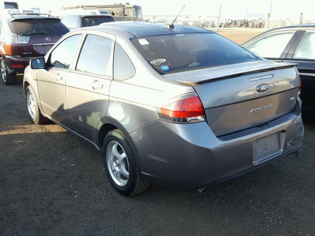 1FAHP3GNXBW167439 - 2011 FORD FOCUS SES GRAY photo 3