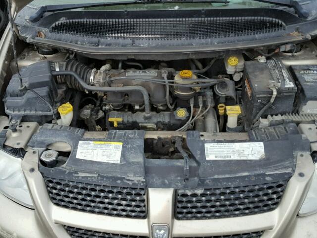 1B4GP45392B717604 - 2002 DODGE CARAVAN SP TAN photo 7