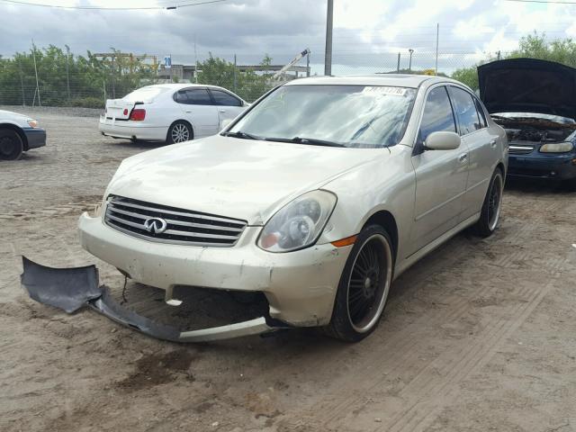 JNKCV51F95M307499 - 2005 INFINITI G35 BEIGE photo 2