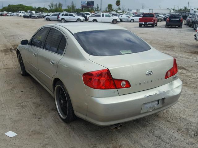 JNKCV51F95M307499 - 2005 INFINITI G35 BEIGE photo 3