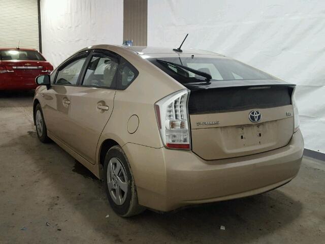 JTDKN3DU2A1030055 - 2010 TOYOTA PRIUS TAN photo 3