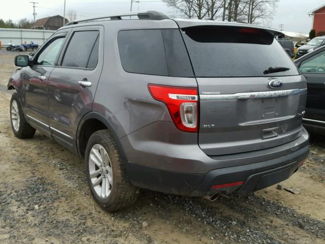 1FM5K8D87EGA84603 - 2014 FORD EXPLORER X CHARCOAL photo 3