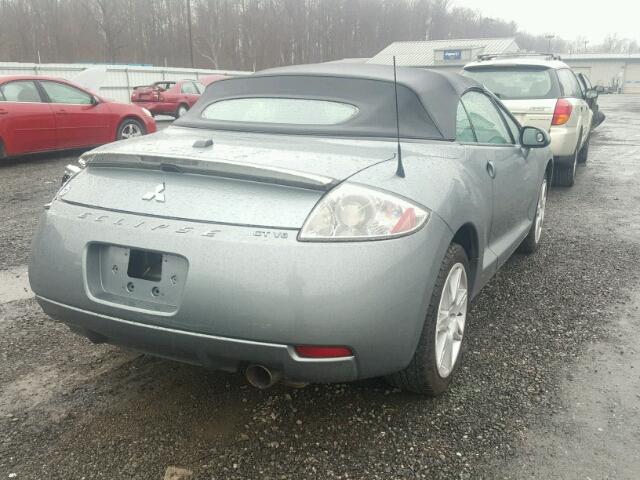 4A3AL35T28E028099 - 2008 MITSUBISHI ECLIPSE SP GRAY photo 4