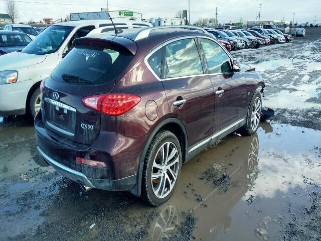 JN1BJ0RR6HM408873 - 2017 INFINITI QX50 BURGUNDY photo 4