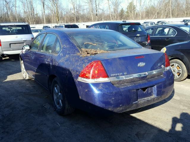 2G1WT55KX69355869 - 2006 CHEVROLET IMPALA LT BLUE photo 3