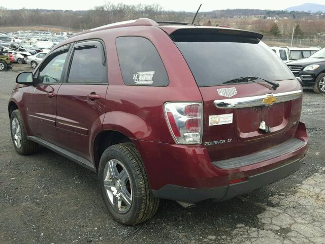 2CNDL73F176096672 - 2007 CHEVROLET EQUINOX LT MAROON photo 3