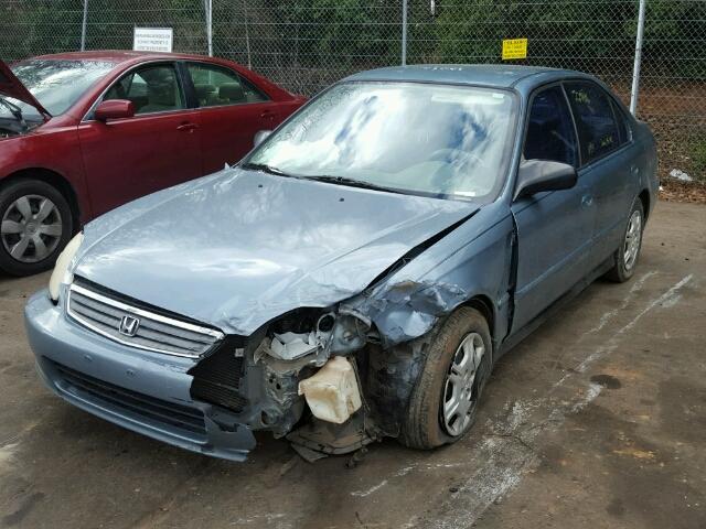 2HGEJ6618YH530781 - 2000 HONDA CIVIC BASE BLUE photo 2