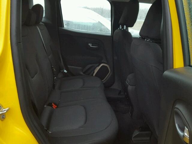 ZACCJAAB0HPE90915 - 2017 JEEP RENEGADE S ყვითელი ფოტო 6