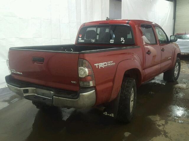 3TMLU4ENXCM095553 - 2012 TOYOTA TACOMA DOU RED photo 4