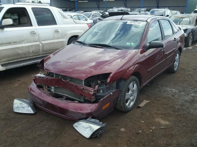 1FAFP34N97W235880 - 2007 FORD FOCUS ZX4 MAROON photo 2