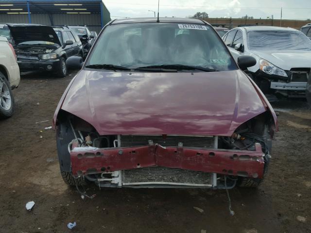 1FAFP34N97W235880 - 2007 FORD FOCUS ZX4 MAROON photo 9