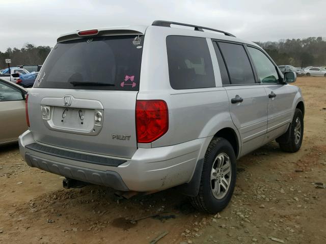 2HKYF18414H539797 - 2004 HONDA PILOT EX SILVER photo 4