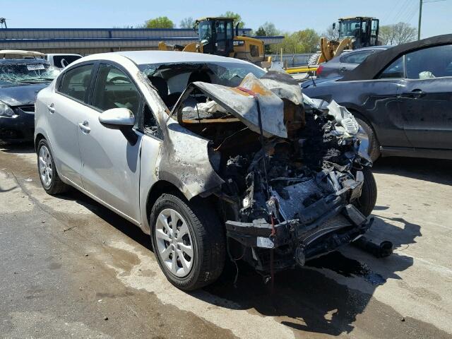 KNADM4A32D6266402 - 2013 KIA RIO LX SILVER photo 1