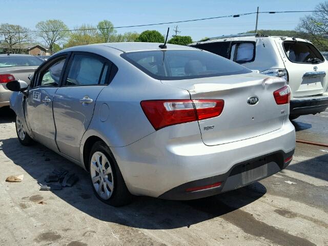 KNADM4A32D6266402 - 2013 KIA RIO LX SILVER photo 3